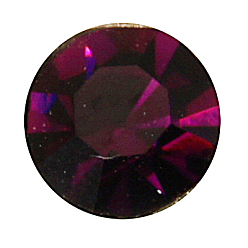 Améthyste Perles en laiton de strass, avec un noyau de fer, Grade a, sans nickel, de couleur métal argent, ronde, améthyste, 8 mm de diamètre, Trou: 1mm