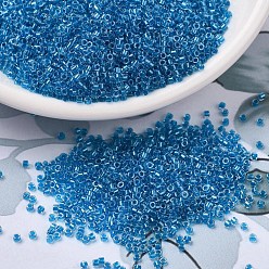 (DB0920) Sparkling Cerulean Blue Lined Crystal MIYUKI Delica Beads, Cylinder, Japanese Seed Beads, 11/0, (DB0920) Sparkling Cerulean Blue Lined Crystal, 1.3x1.6mm, Hole: 0.8mm, about 10000pcs/bag, 50g/bag