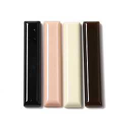 Couleur Mélangete Cabochons d'acétate de cellulose (résine), rectangle, couleur mixte, 60x12x5mm