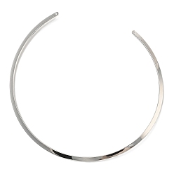 Platine Fabrication de collier à maillons en fer, collier rigide minimalisme, convient au charme du connecteur, platine, 0.4 cm, Trou: 1.5mm, diamètre intérieur: 5 pouce (12.7 cm)