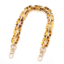 Champagne Yellow Transparent Acrylic and CCB Plastic Chains Bag Handles, with Alloy Spring Gate Ring & Swivel Clasps, for Bag Straps Replacement Accessories, Champagne Yellow, 45.5cm