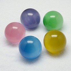 Mixed Color Cat Eye Display Decoration, Sphere Ball Beads for Home Decoration, Mixed Color, 40mm