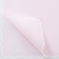 Rose Nacré Papier d'emballage de fleurs en plastique de style film de gelée, papier bouquet de fleuriste imperméable, bricolage, perle rose, 580x580mm, 20 draps/sac