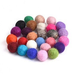 Color mezclado Diy doll craft bolas de fieltro de lana, decoración artesanal, color mezclado, 18~23 mm