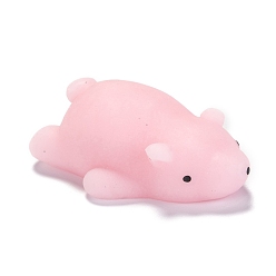 Pink Jouet anti-stress en forme de souris, jouet sensoriel amusant, pour le soulagement de l'anxiété liée au stress, rose, 42x30.5x13mm
