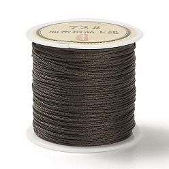 Café 50 cuerda de nudo chino de nailon de yardas, Cordón de nailon para joyería para hacer joyas., café, 0.8 mm