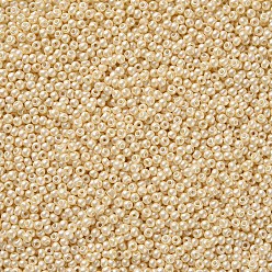 Seashell Color 11/0 Grade A Round Glass Seed Beads, Baking Paint, Seashell Color, 2.3x1.5mm, Hole: 1mm, about 48500pcs/pound