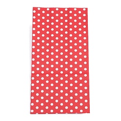 Red Kraft Paper Bags, No Handles, Storage Bags, White Polka Dot Pattern, Wedding Party Birthday Gift Bag, Red, 17.8x9x6.2cm