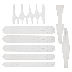 Clear PVC Plastic Strap Belt End Templates, Belt Holes Templates, Hollow Punch Cutter Tool, for DIY Handmade Leather Craft, Clear