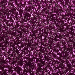 (RR1436) Silverlined Hibiscus MIYUKI Round Rocailles Beads, Japanese Seed Beads, 11/0, (RR1436) Silverlined Hibiscus, 2x1.3mm, Hole: 0.8mm, about 50000pcs/pound