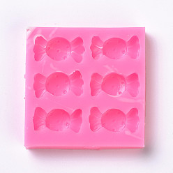 Pink Moldes de silicona de grado alimenticio, moldes de fondant, para decoración de pasteles diy, chocolate, molde de caramelo, caramelo, rosa, 67.5x68.5x9.5 mm