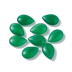 Vert Vert perles naturelles onyx agate, pas de trous / non percés, teints et chauffée, larme, verte, 17.5x12x5mm