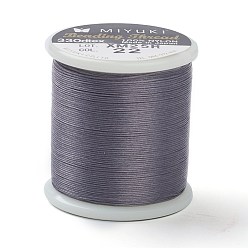 Slate Gray MIYUKI Beading Nylon Thread B, 330 DTEX/0.203mm/0.008", for Seed Beads, #22, Slate Gray, 0.16mm, 55 yards(50 meters)/roll