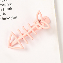 Misty Rose Cellulose Acetate Alligator Hair Clips, Hair Accessories for Girls Women, Fish Bone, Misty Rose, 51mm