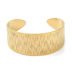 Настоящее золото 18K Ионное покрытие (ip) 304 браслеты из нержавеющей стали, широкие браслеты с манжетами, украшения для женщин, реальный 18 k позолоченный, внутренний диаметр: 2-3/8 дюйм (5.9 см)