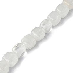 Cristal de cuarzo De perlas de cristal de cuarzo natural hebras, cristal de roca, cuboides, 8.5~11x7.5~9x7.5~9 mm, agujero: 1.2 mm, sobre 20 unidades / cadena, 7.72~8.74 pulgada (19.6~22.2 cm)