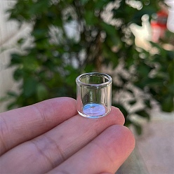 Clair Tasses en verre ornements miniatures, accessoires de maison de poupée de jardin paysager micro, faire semblant de décorations d'accessoires, clair, 15x15mm