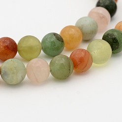 Mixed Stone Natural Mixed Gemstone Round Bead Strands, 10mm, Hole: 1mm, about 40pcs/strand, 15.7 inch