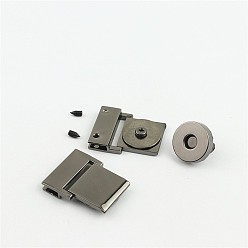 Gunmetal Zinc Alloy Twist Bag Lock Purse Catch Clasps, for DIY Bag Purse Hardware Accessories, Gunmetal, 31.5x2.5x0.5cm