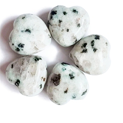 Jaspe Sésame Pierres curatives naturelles de jaspe sésame, coeur amour pierres, pierres de poche pour l'équilibrage du reiki, 15x15x10mm