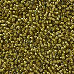 (246) Inside Color Luster Black Diamond/Opaque Yellow Lined TOHO Round Seed Beads, Japanese Seed Beads, (246) Inside Color Luster Black Diamond/Opaque Yellow Lined, 8/0, 3mm, Hole: 1mm, about 1110pcs/50g