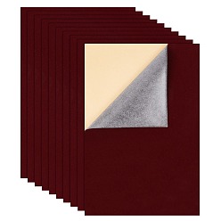 Brown Jewelry Flocking Cloth, Polyester, Self-adhesive Fabric, Rectangle, Brown, 29.5x20x0.07cm, 20pcs/set