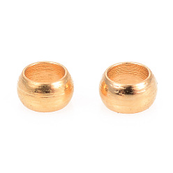 Oro 201 de acero inoxidable perlas espaciadoras, Rondana plana, dorado, 2x1.4 mm, agujero: 1.2 mm