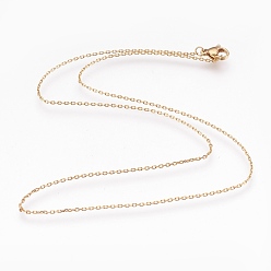 Golden 304 Stainless Steel Cable Chain Necklaces, with Lobster Claw Clasps, Golden, 16.9 inch(43cm), 1mm
