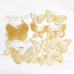 Butterfly 10Pcs Hollow Lace Scrapbooking Paper Pads, for DIY Album Scrapbook, Background Paper, Diary Decoration, Butterfly, 15~210mm
