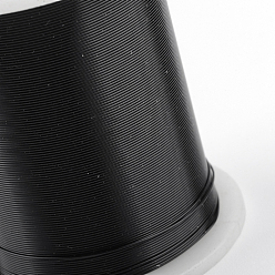 Черный Круглая медная проволока для ювелирных изделий, чёрные, 24 датчик, 0.5 мм, около 59.05 футов (18 м) / рулон