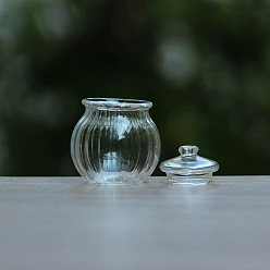 Clair Mini bocal en verre, accessoires de maison de poupée micro paysage, faire semblant de décorations d'accessoires, clair, 30x36mm