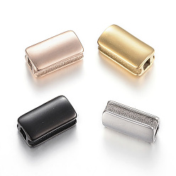 Mixed Color 304 Stainless Steel Beads, Rectangle, Mixed Color, 10x5.5x4mm, Hole: 1.5x2mm