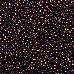 (503) High Metallic Dark Amethyst Toho perles de rocaille rondes, perles de rocaille japonais, (503) améthyste foncée métallique haute, 8/0, 3mm, Trou: 1mm, environ1110 pcs / 50 g