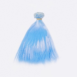 Bleu Bleuet Cheveux longs et raides en mohair imité poupée perruque cheveux, pour les filles de bricolage accessoires de fabrication de bjd, bleuet, 150~1000mm