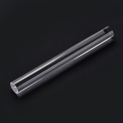 Claro Rodillo de acrílico, rodillo de arcilla de tubo redondo sólido, herramienta de arcilla polimérica de bricolaje, Claro, 19.5x2 cm