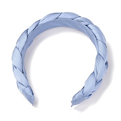Светло-Голубой Пластиковые ленты для волос, с тканью покрыты, Небесно-голубой, 21~30 мм, внутренний диаметр: 132 мм