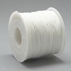 Blanc Câblés de polyester, blanc, 0.5~0.6mm, environ 131.23~142.16 yards (120~130m)/rouleau