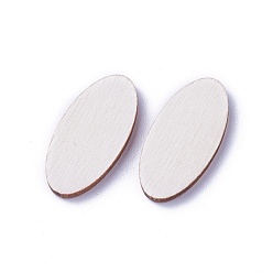 Blanco Antiguo Cabujones de madera sin teñir, oval, blanco antiguo, 24x12x2.5 mm