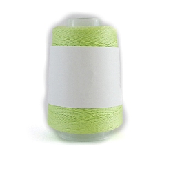 Vert Clair 280taille m 40 100fils à crochet % coton, fil à broder, fil de coton mercerisé pour le tricot à la main en dentelle, vert clair, 0.05mm