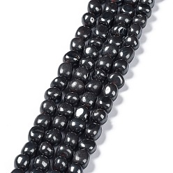 Non-magnetic Hematite Non-magnetic Synthetic Hematite Beads Strands, Nuggets Tumbled Stone, 6.5~15x7~14x7~14mm, Hole: 1~1.4mm, about 32~33pcs/strand, 15.16~ 15.75 inch(38.5~40cm)