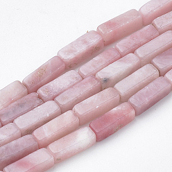 Pink Opal Natural Pink Opal Beads Strands, Rectangle, 13~13.5x4~4.5x4~4.5mm, Hole: 1mm, about 29pcs/strand, 15.7 inch