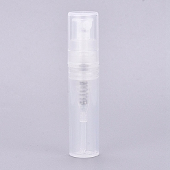 Clear Polypropylene(PP) Spray Bottles, with Fine Mist Sprayer & Dust Cap, Refillable Perfume Bottles, Clear, 5.6x1.2cm, Capacity: 2ml(0.06 fl. oz)