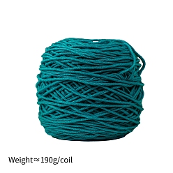 Dark Cyan 190g 8-Ply Milk Cotton Yarn for Tufting Gun Rugs, Amigurumi Yarn, Crochet Yarn, for Sweater Hat Socks Baby Blankets, Dark Cyan, 5mm