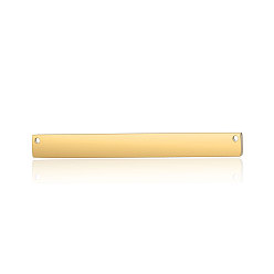 Golden 201 Stainless Steel Links connectors, Rectangle, Golden, 30x5x1.5mm, Hole: 1.2mm