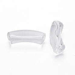 Clear Transparent Acrylic Beads, Curved Tube, Clear, 32x9.5x8mm, Hole: 1.8mm, about 330pcs/500g