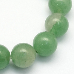 Зеленый Авантюрин Природный зеленый авантюрин круглых бусин пряди, 4.5 мм, отверстие : 1 мм, около 96 шт / нитка, 15.5 дюйм