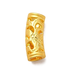 Матовый Золотой Цвет Бусины из сплава с покрытием стойки, изогнутая трубка, матовый золотой цвет, 19.5x8x6.5 мм, отверстие : 3.5 мм