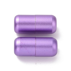Lilac Spray Painted Aluminum Screw Clasp, Column, for Shoelaces Lock Accessories, Lilac, 18x8mm, Hole: 3.5mm