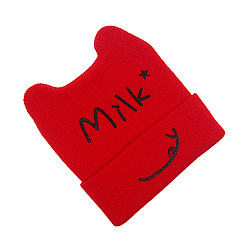 Красный Ручная работа вязания крючком детская шапочка, красные, 150 мм