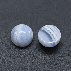 Blue Lace Agate Natural Blue Lace Agate Cabochons, Half Round, 7.5x4~4.5mm
